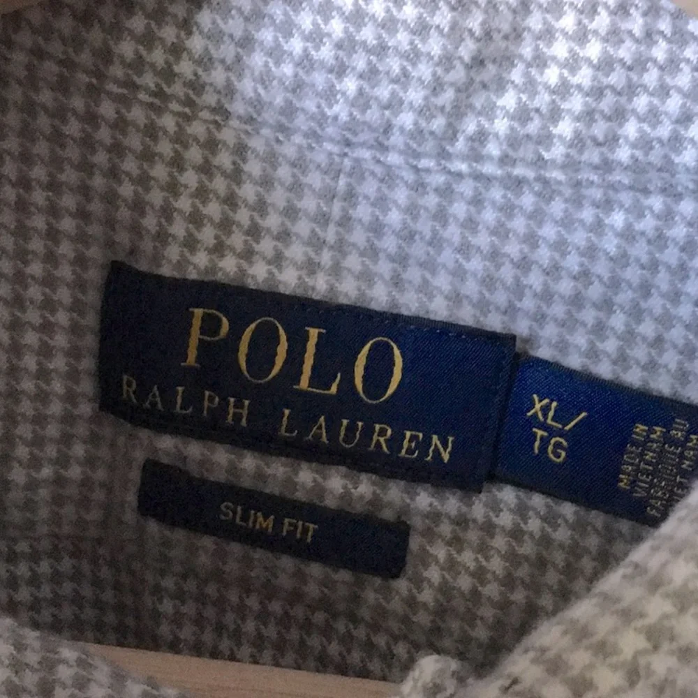 Polo by Ralph Lauren Men's Light Gray Check Button-Down Shirt